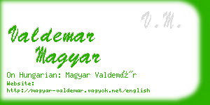 valdemar magyar business card